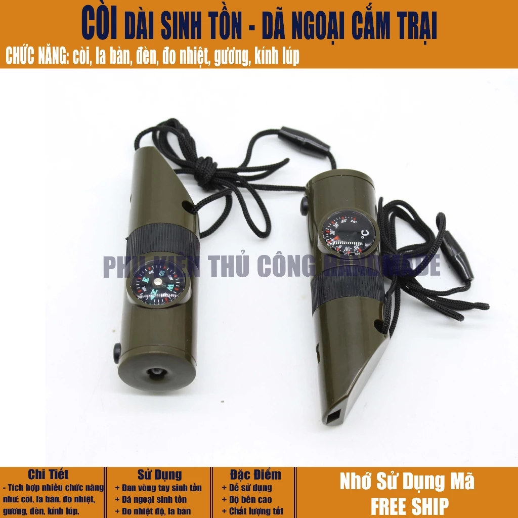 Còi Dài Đa Năng Sinh Tồn - Dã Ngoại Cắm Trại