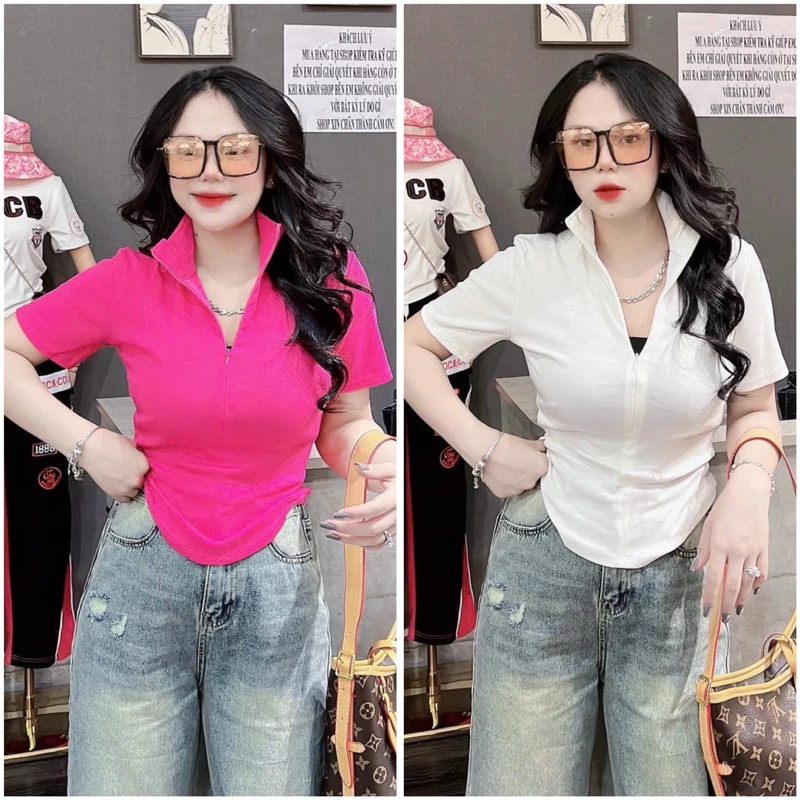 🌷Áo thun borip séc kéo tay ngắn siêu đẹp 🌷KLii jeans