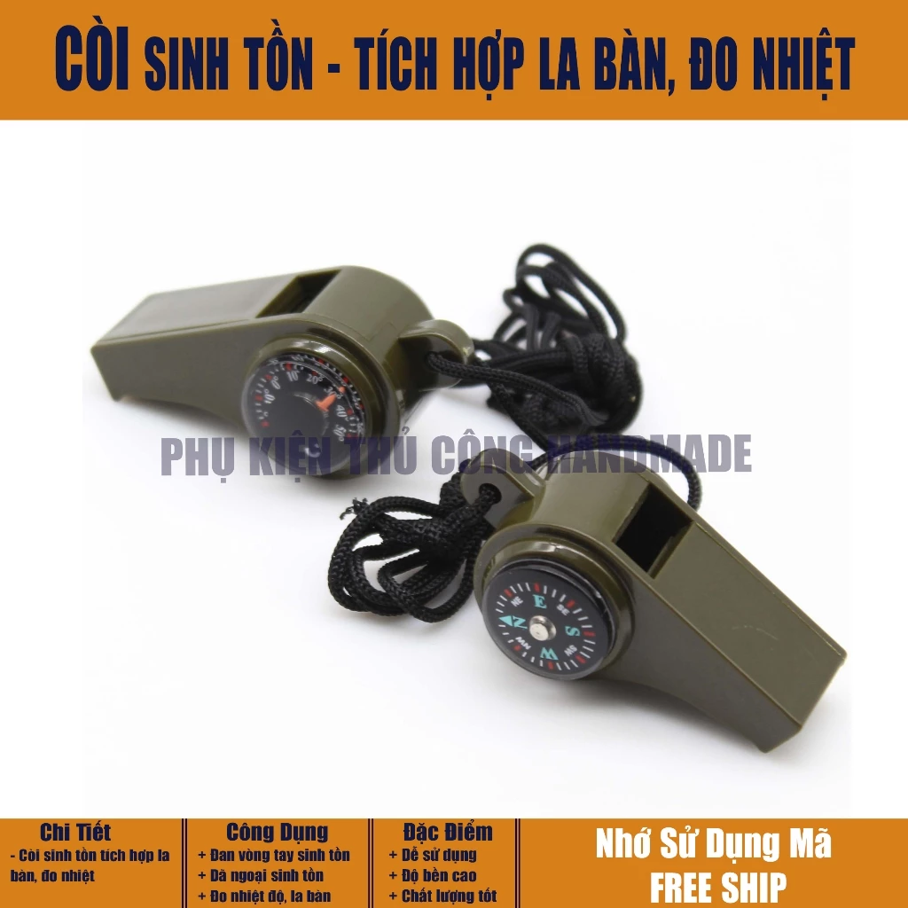 Còi Đa Năng Sinh Tồn - Dã Ngoại Cắm Trại