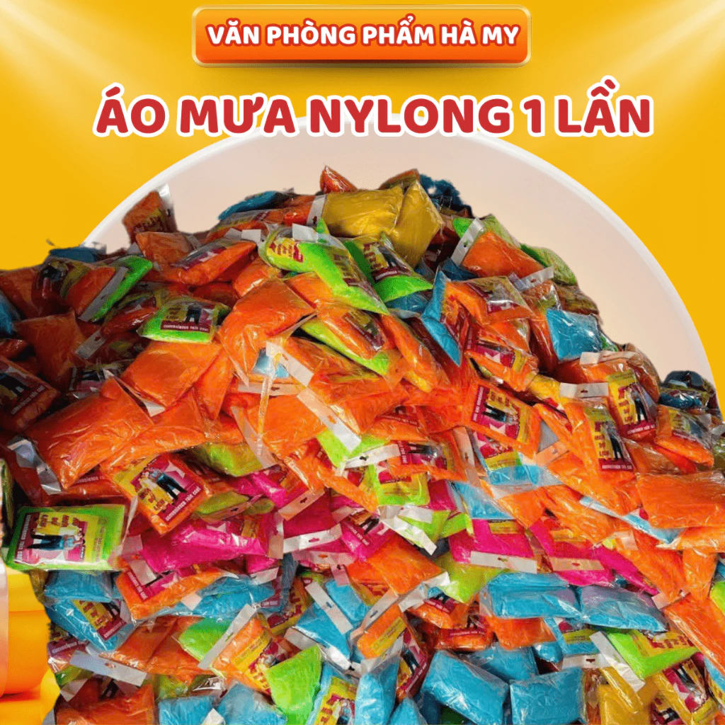 Combo 5 Cái Áo mưa nylong 1 lần tiện lợi dễ sử dụng