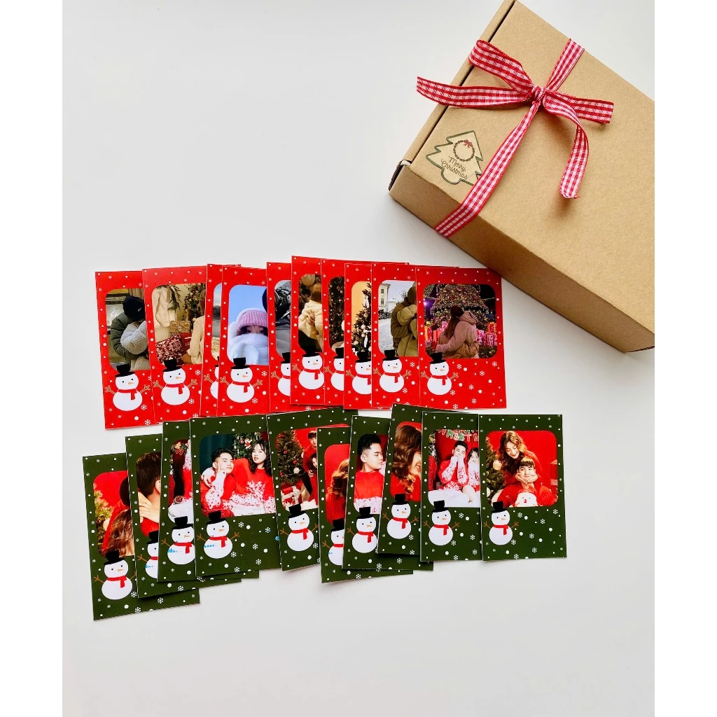[ QÙA TẶNG GIÁNG SINH ] In ảnh theo yêu cầu khung giáng sinh cực đẹp size 5x7 - Giấy lụa nhám chống nước bền màu