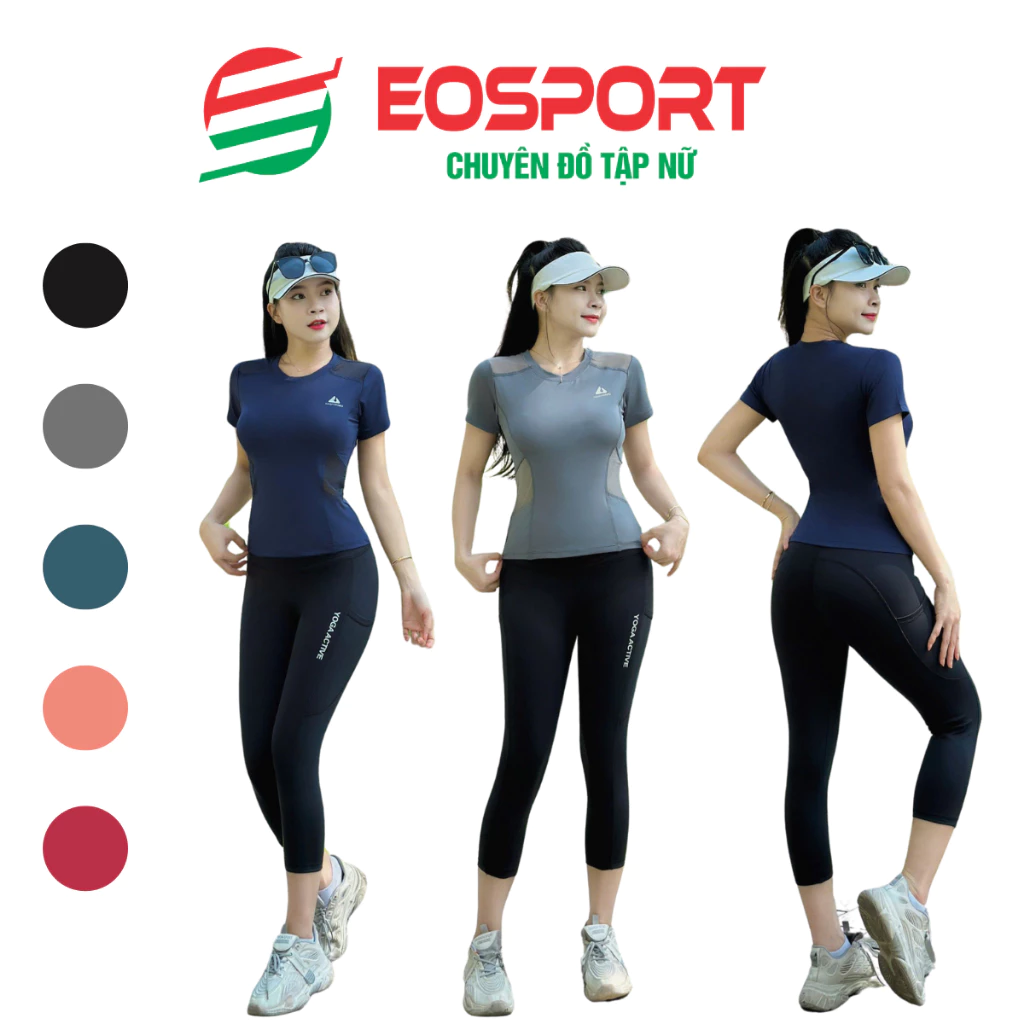 Set Tập Gym Yoga Nữ Quần Lửng Áo Cộc Tay Chất Siêu Đẹp Thấm Hút Mồ Hôi Co Giãn 4 Chiều ( Bộ Ghép Quần Lửng Bg03)