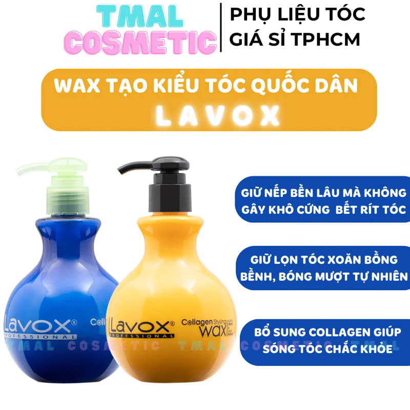 Wax Tạo Nếp Tóc LAVOX COLLAGEN 300ml hương thơm nước hoa