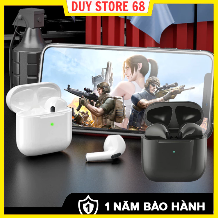 Tai Nghe Bluetooth Pro4, tai nghe blutooth Nhét Tai Bluetooth 5.0 Bản nước ngoài tương ứng toàn bộ Dòng Máy HOT HOT
