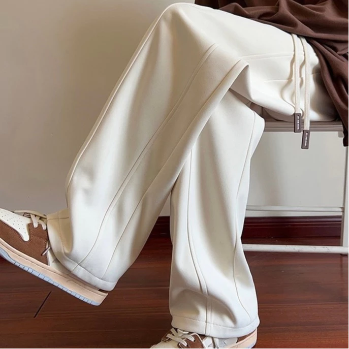 Quần Dài Ống Rộng Chất 2DA Mặc Quanh Năm Phối Đường Viền PROTEX Thời Trang Unisex Nam Nữ Q1