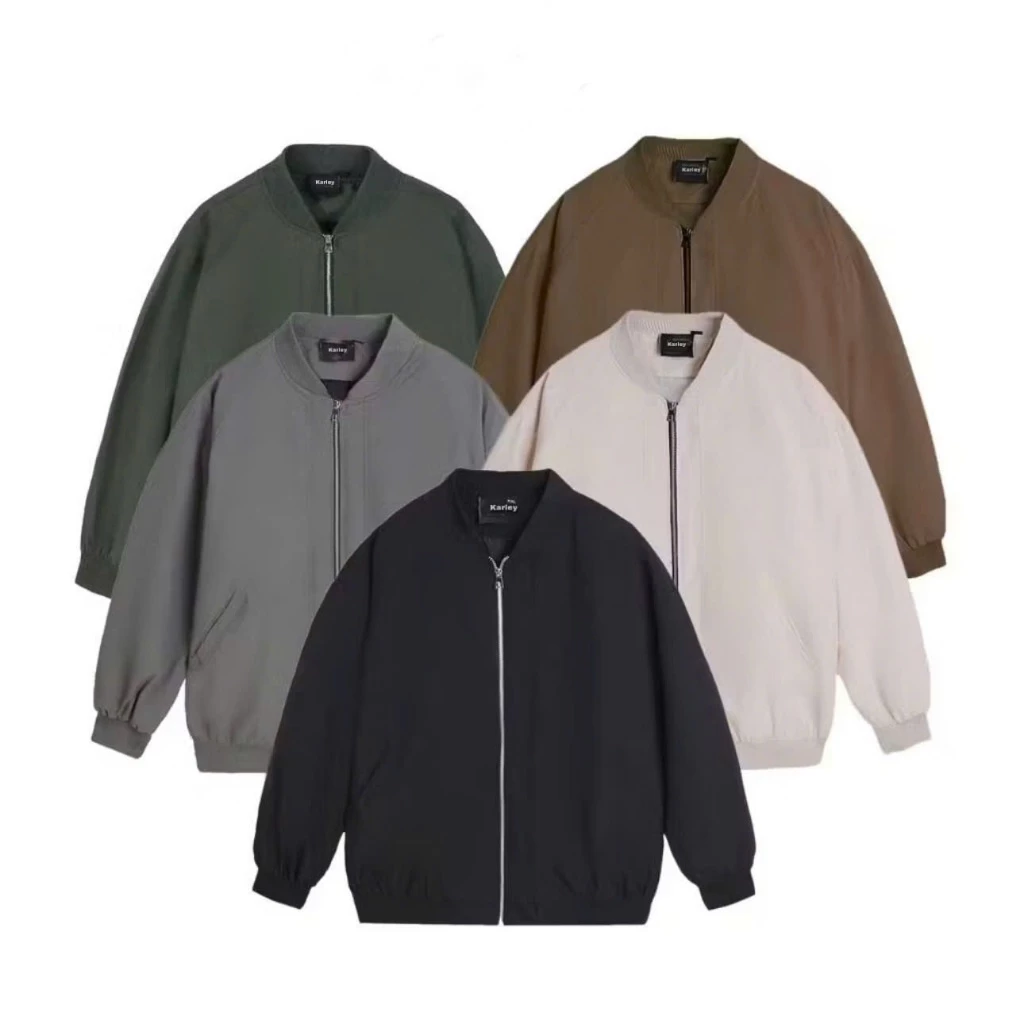Áo khoác gió bomber hai lớp nam nữ cao cấp tráng bạc trượt nước B01