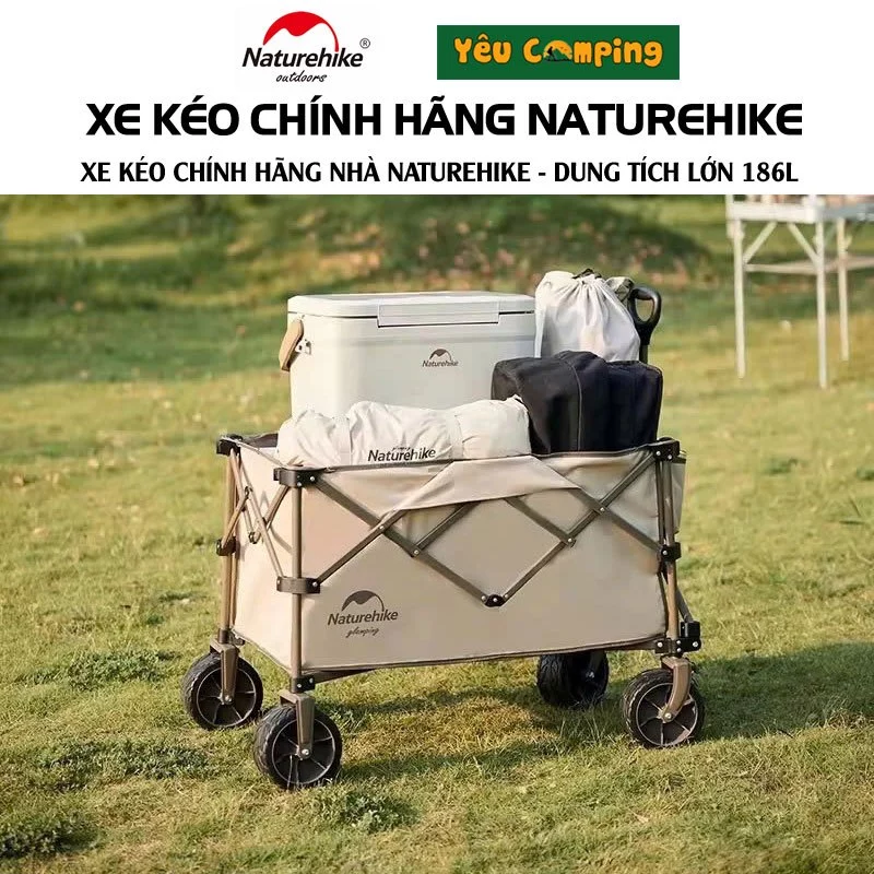 Xe kéo Camping gấp gọn Naturehike phiên bản nâng cấp NH20PJ009 sản xuất năm 2024