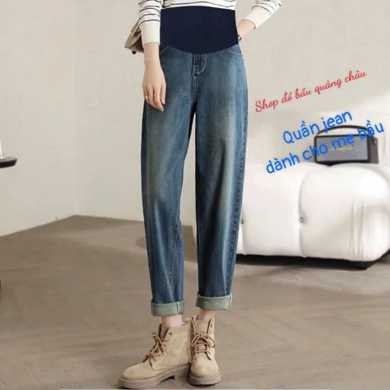Quần jean bầu, quần jean dáng baggy mẫu mới siêu đẹp