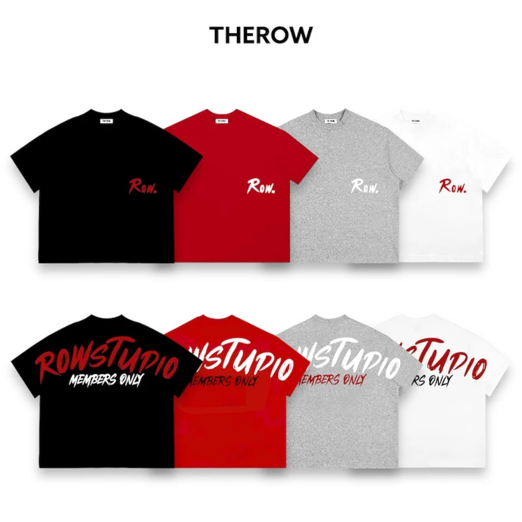 Áo Thun Big Boxy THEROW Tay Ngắn in lụa 2 mặt "MEMBERS ONLY" vải cotton dày dặn cao cấp Menswear Unisex Nam Nữ Cổ Tròn