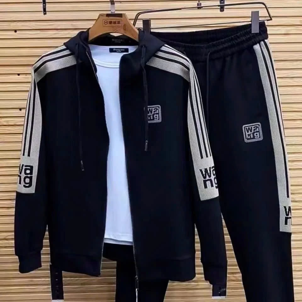 Bộ quần áo nam vải poly thể thao in nhiệt cao cấp có mũ - Sport