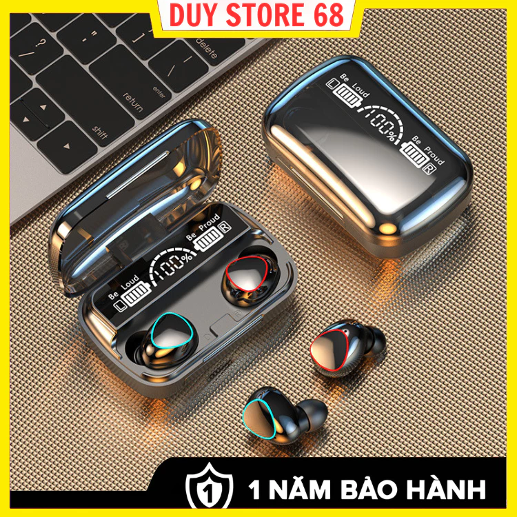 Tai Nghe bluetooth không dây M10 Pro TWS v5.1 bass mạnh 3500mah nút chạm cảm ứng âm thanh HIFI 9D Bảo hành 12 Tháng