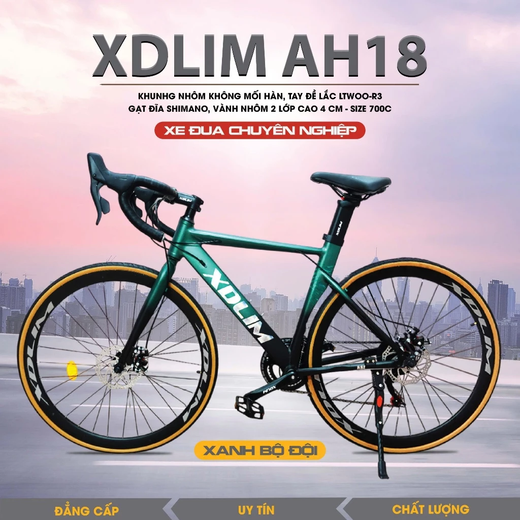 XE ĐẠP LOAD TAY CUỘC AH-18 -TAY ĐỀ LẮC KHUNG NHÔM KHÔNG MỐI HÀN