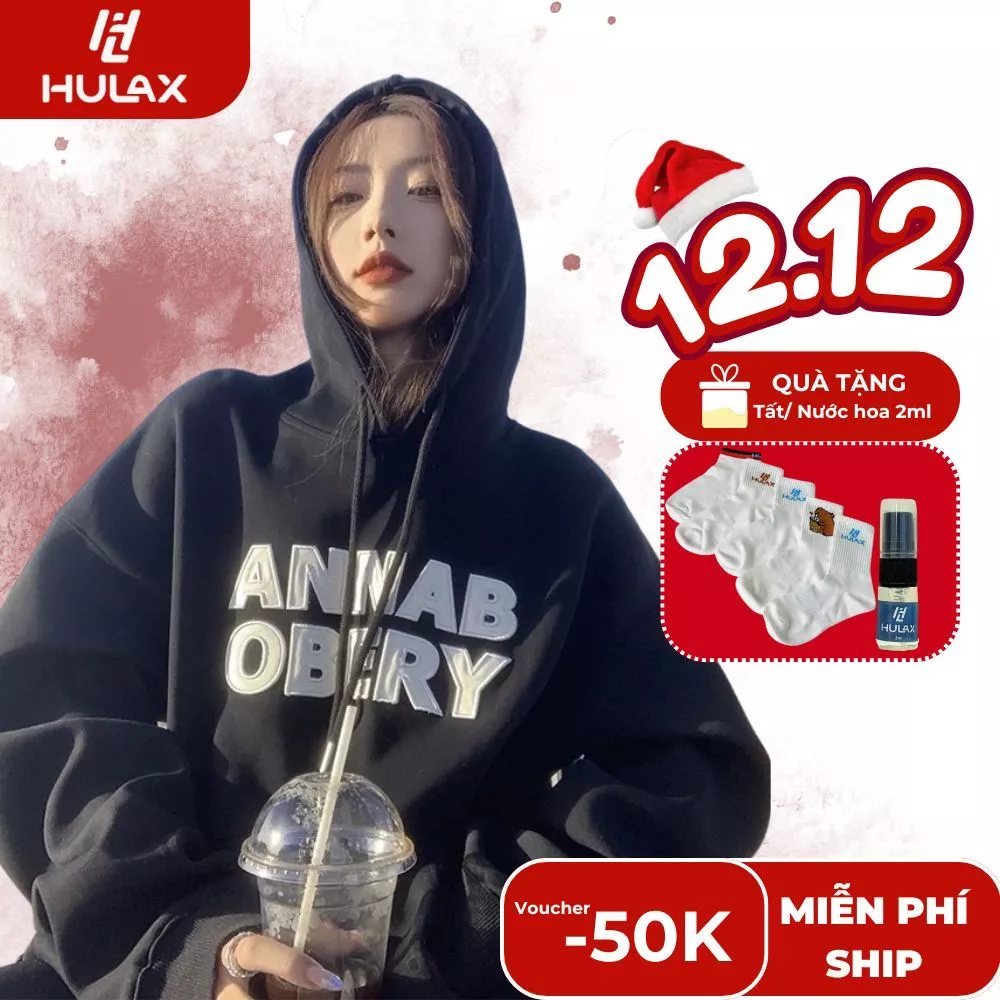Áo Hoodie Nỉ Bông Oversize Chữ Obery Dày Dặn 2 Lớp Mềm Mịn 𝙃𝙐𝙇𝘼𝙓