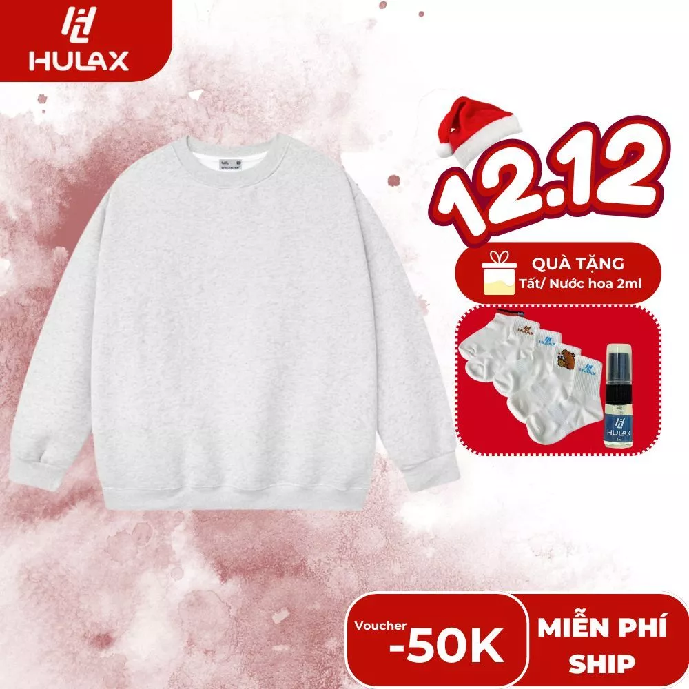 Áo Sweater Nỉ Basic Lót Nhung, Áo Sweater Phong Cách Unisex Hàn Quốc WT02 𝙃𝙐𝙇𝘼𝙓
