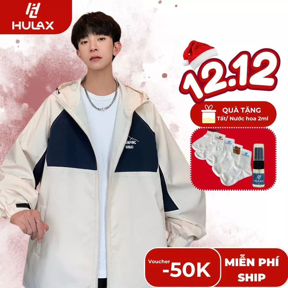 Áo Gió Nam Nữ Unisex Mặc Đôi Chất Dù 2 Lớp Cao Cấp Form Thụng 𝙃𝙐𝙇𝘼𝙓