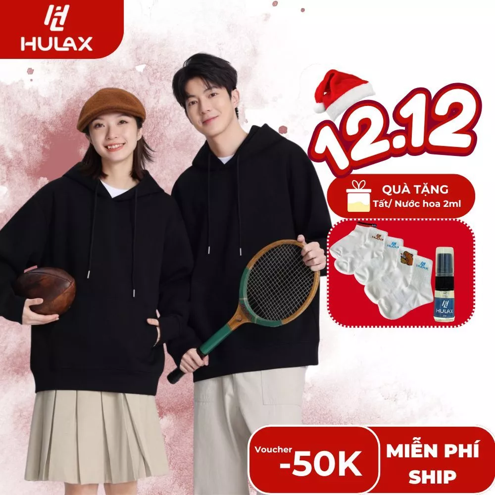Áo Hoodie Basic Oversize Nỉ Chân Cua 2 Lớp Dày Dặn Không Bai Xù HD01 𝙃𝙐𝙇𝘼𝙓
