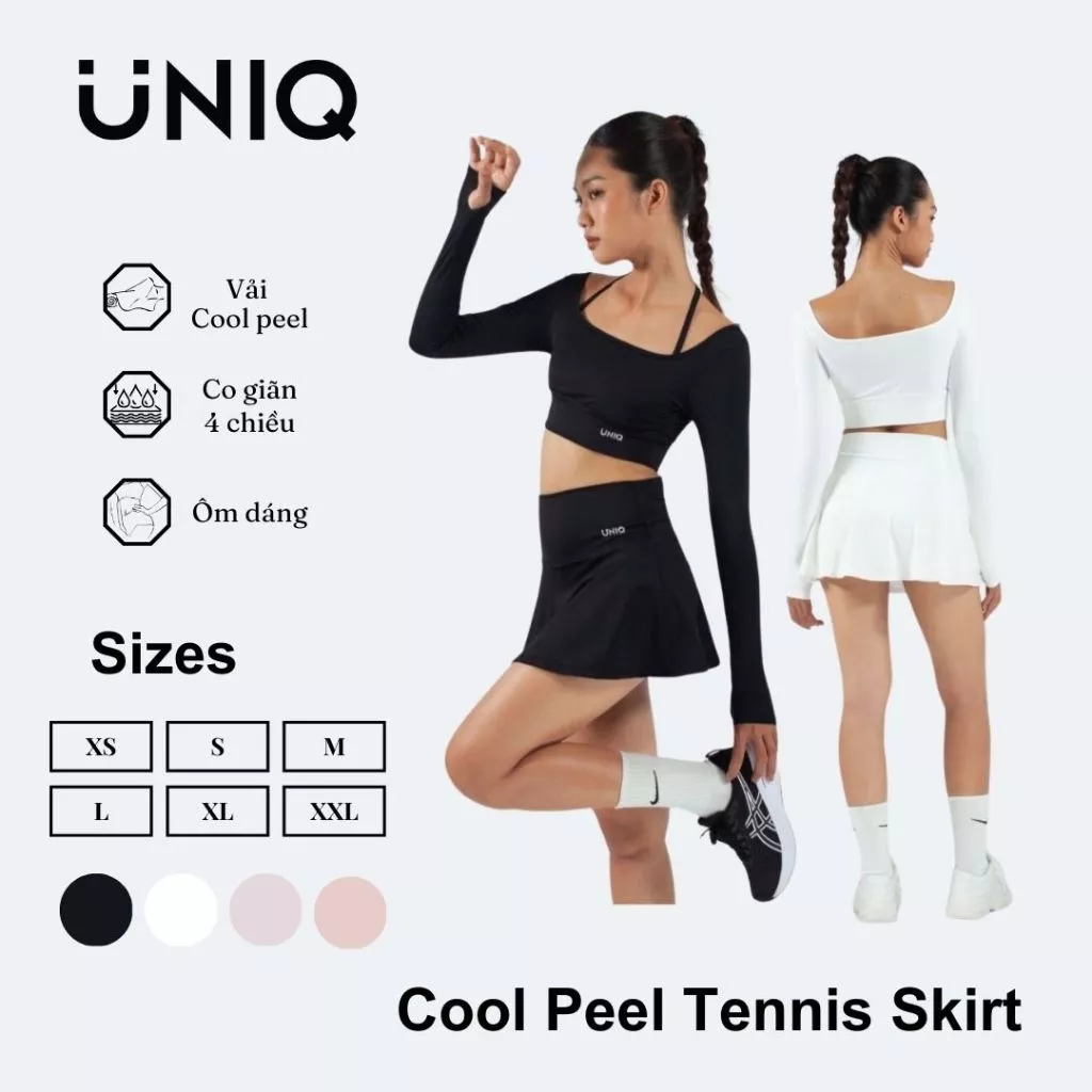 Áo Tập Gym Yoga Nữ UNIQ Cool Peel Tay Dài Xỏ Ngón