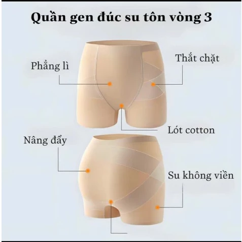 Quần lót Nữ Nâng Vòng 3, quần lót định hình mặc váy chất su cao cấp không đường may, chất mát mịn( quần không có  độn)