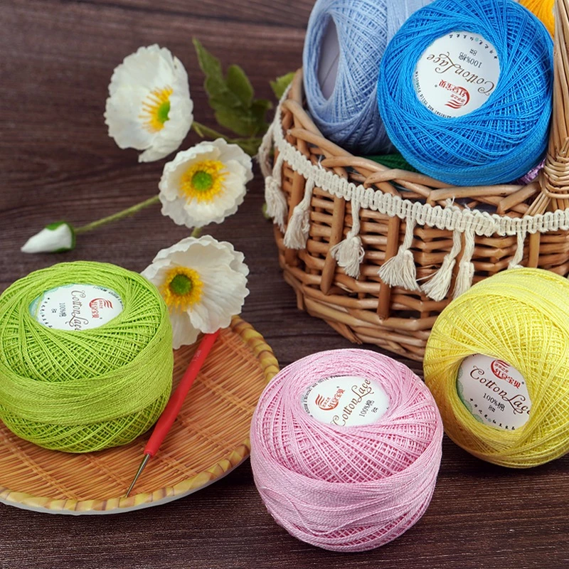 Sợi Cotton Ruyi Cao Cấp 0.8mm Cuộn 50gr Dùng Để Móc Áo, Khăn, Thảm, Mũ Nón Handmade - LYLYCRAFT