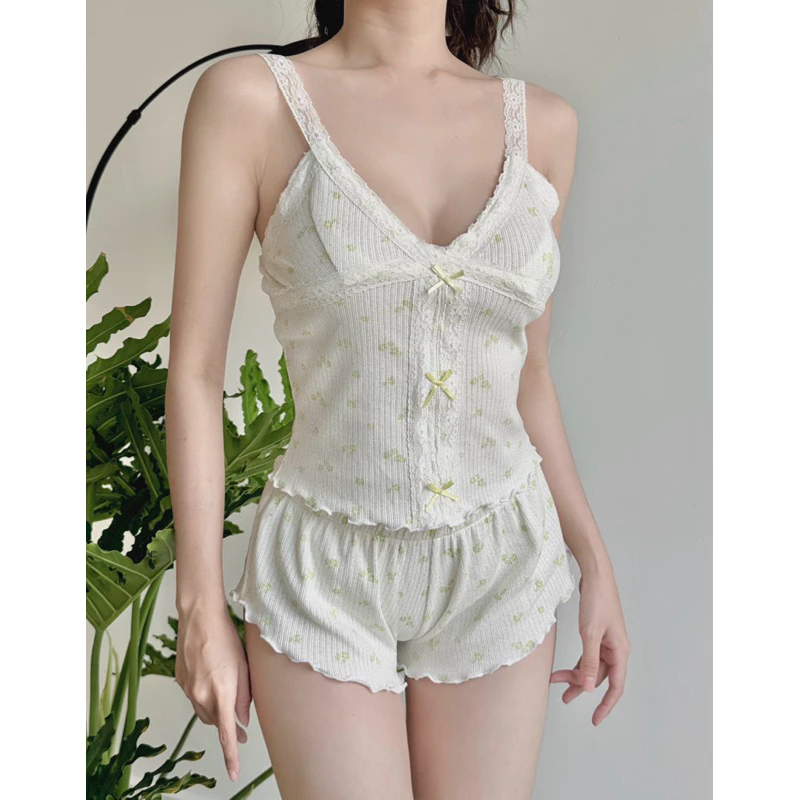 Bébi Set - Bộ đồ ngủ mặc nhà phối ren điệu đà