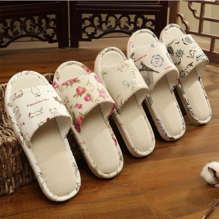 Dép đi trong nhà mùa đông ấm áp vải thoáng chân mang ở trong nhà văn phòng chống trơn Sumio