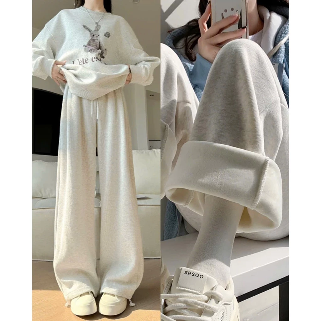 quần nỉ Lót lông nữ cao cấp. chất nỉ mặc dày dặn. sẵn đủ màu . fom chuẩn ( Nỉ E1)