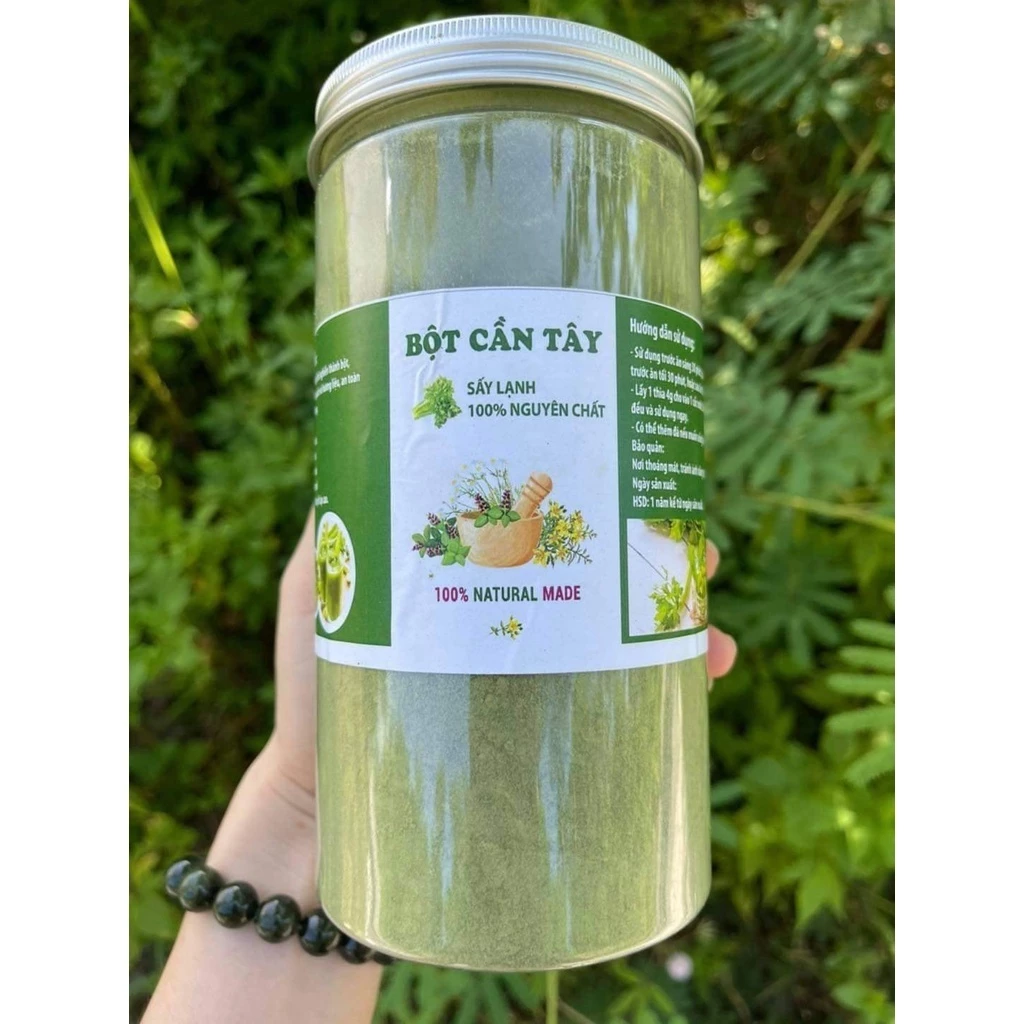 Bột Cần Tây Sấy Lạnh Nguyên Chất Hộp 500g Có Thành Phần 100% Từ Thiên Nhiên
