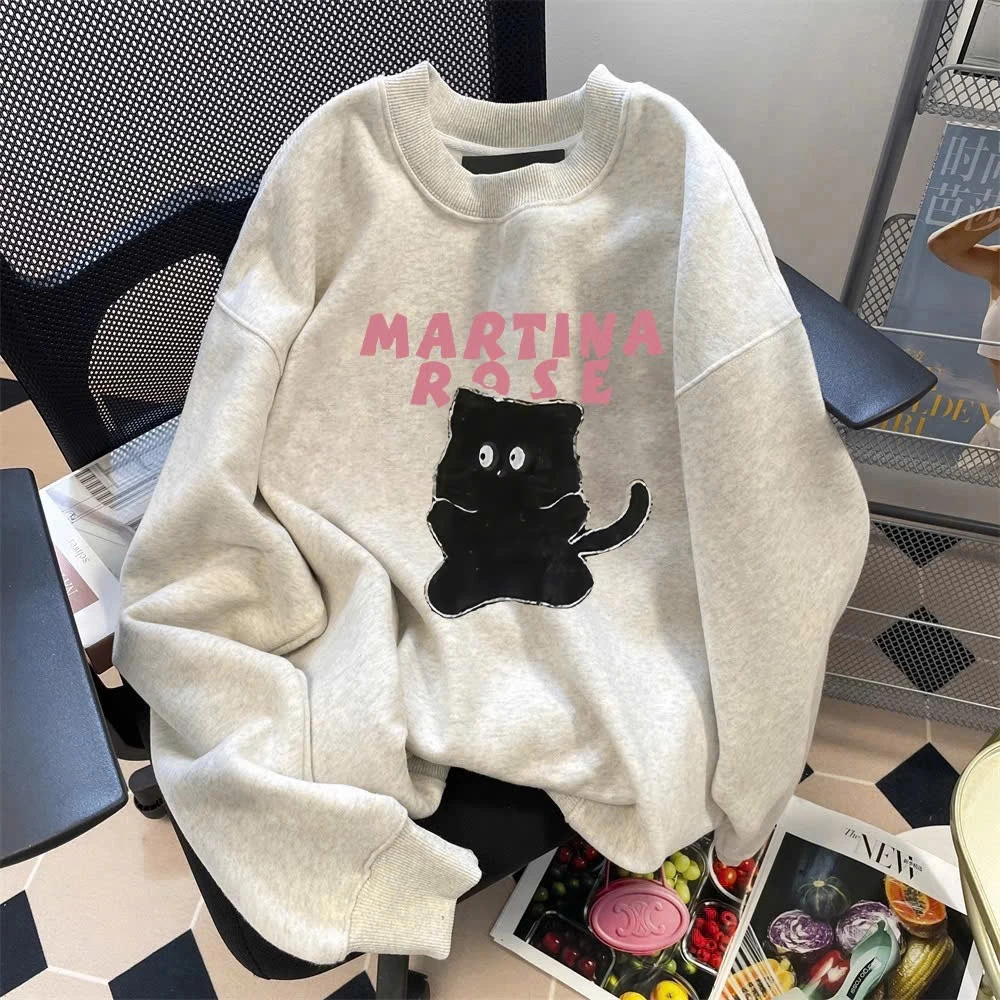 Áo Sweater Nữ Martina Rose, Áo Nỉ Thu Đông bo xịn xò fom rộng nhiều hình