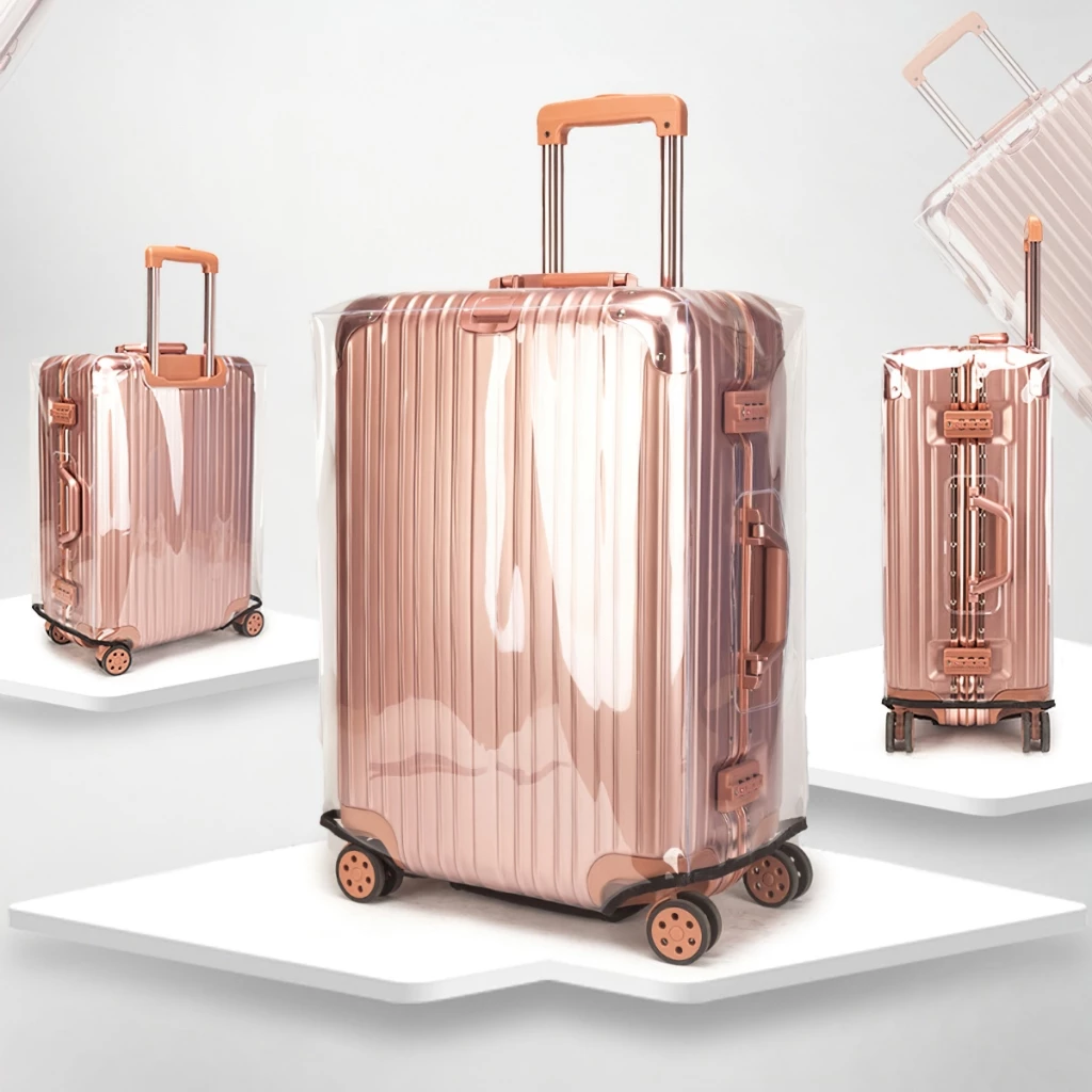 Bọc vali chống xước áo bọc vali nhựa trong suốt đủ size 20, 22,24,26,28, 30 inch áo trùm vali EUNIO