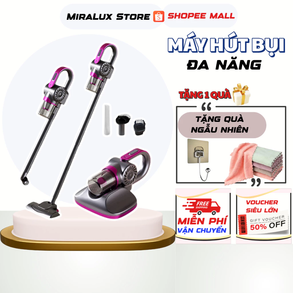 Máy Hút Bụi Giường Nệm Đa Chức Năng, Diệt Khuẩn Và Loại Bỏ Côn Trùng Nhỏ, Lực Hút 12000Pa  VƯỢNG PHÁT GROUP.