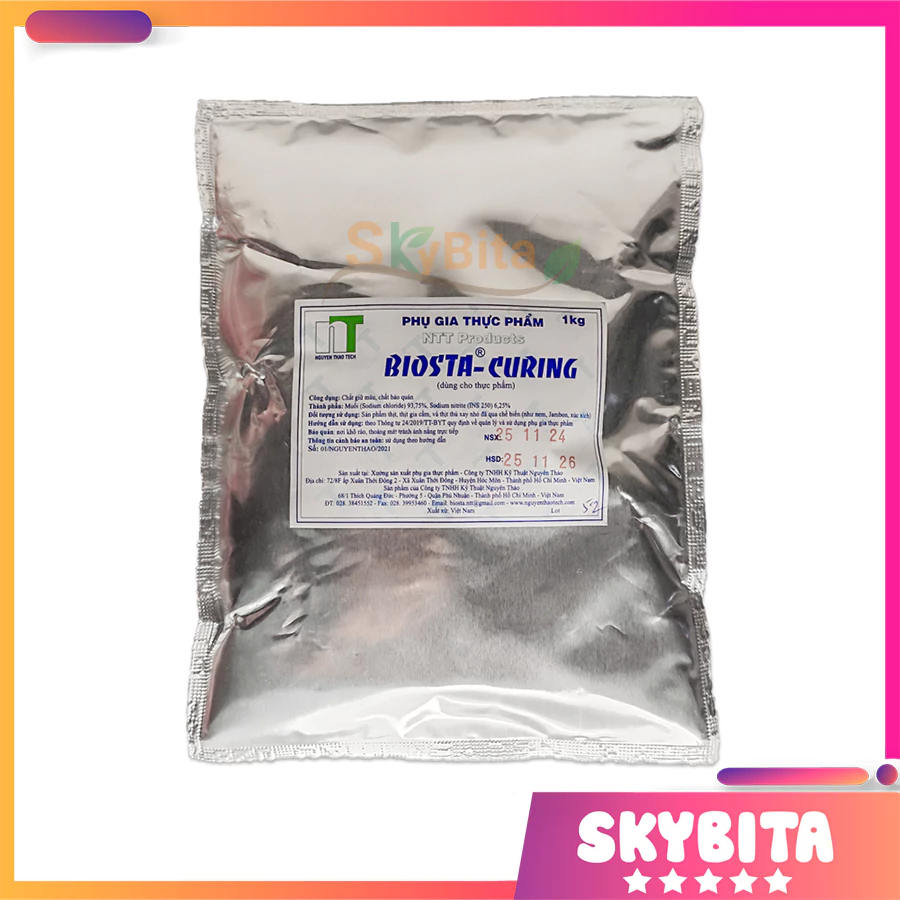 Muối đỏ Curing BIOSTA - Tạo màu đỏ hồng cho các sản phẩm thịt chế biến