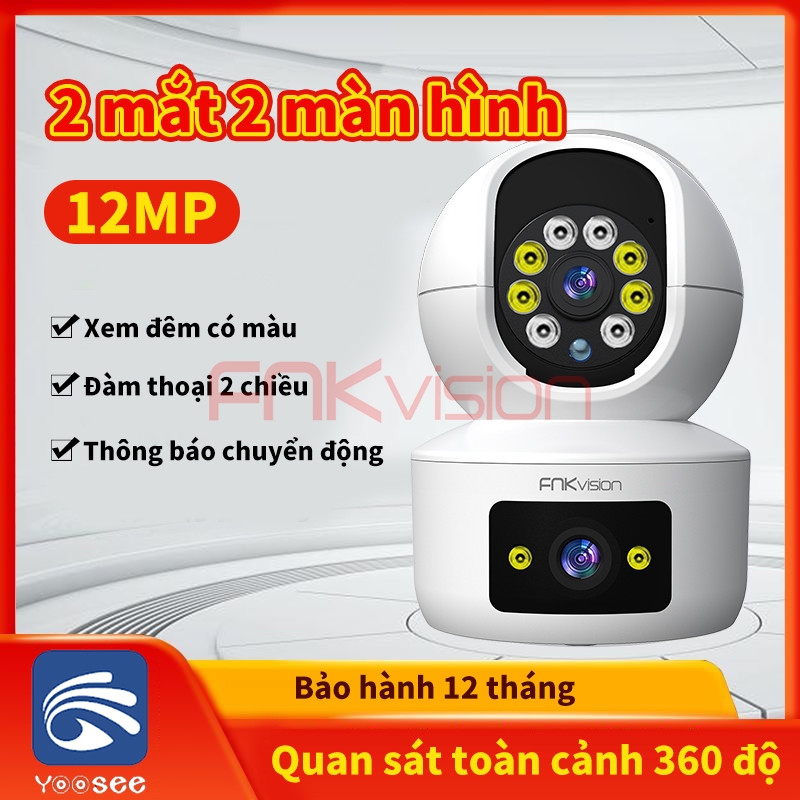 Camera IP Wifi Yoosee 2 Mất FNKVISION quan sát 360 độ - phiên bản tiếng việt…