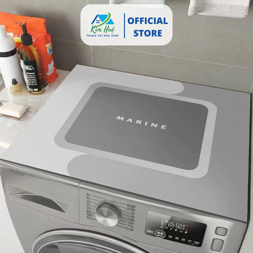 Thảm máy giặt, chống bụi phủ máy giặt cửa trước chống trơn trượt - Trang trí Kim Huệ X12