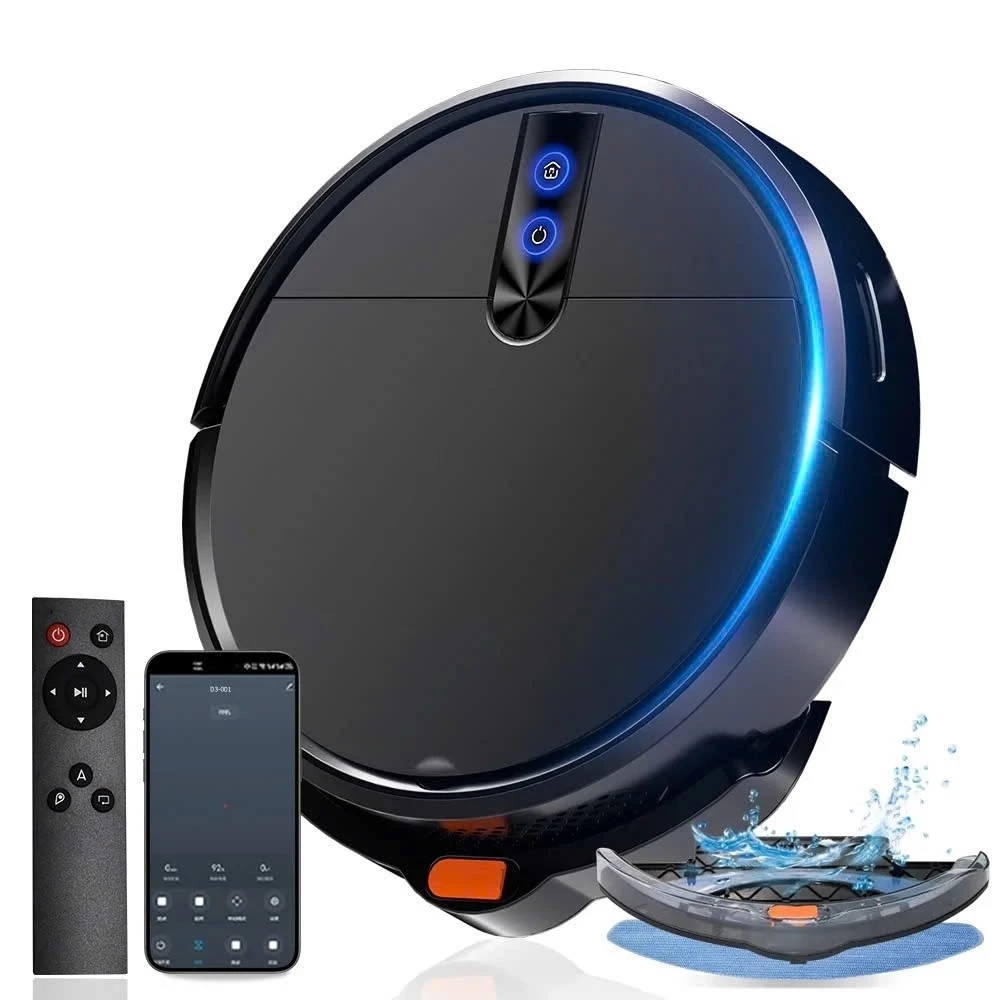 Robot Hút Bụi Lau Nhà - D3-001 - Thông Minh - Tự Lập Trình - Tự Sạc Pin - Cảm Biến Chống Rơi - APP Tiếng Việt BH 3 Năm