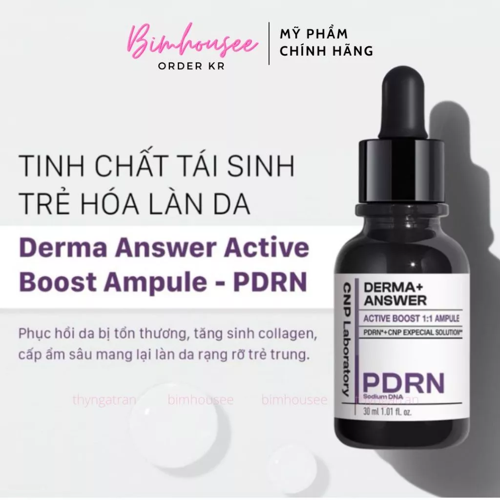 Tinh chất Serum dưỡng trắng căng bóng trẻ hoá da CNP PDRN cá hồi Thank You Farmer Miracle Age Repair