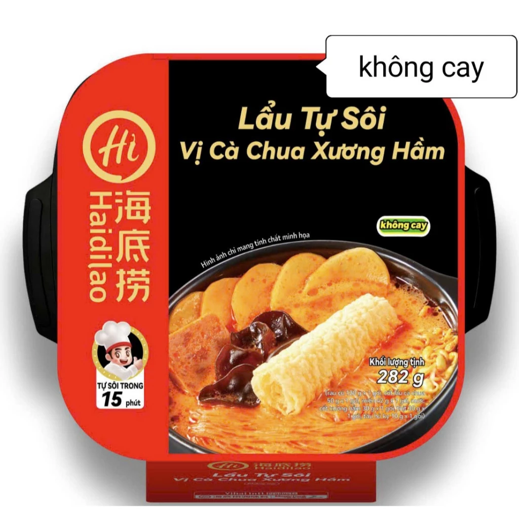 Lẩu tự sôi Haidilao Cà Chua Xương Hầm ko cay