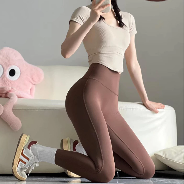 Quần Legging Dài Thể Thao LULU Cạp Cao, Quần Tập Gym Yoga Chạy Bộ Thoải Mái EVASPORT