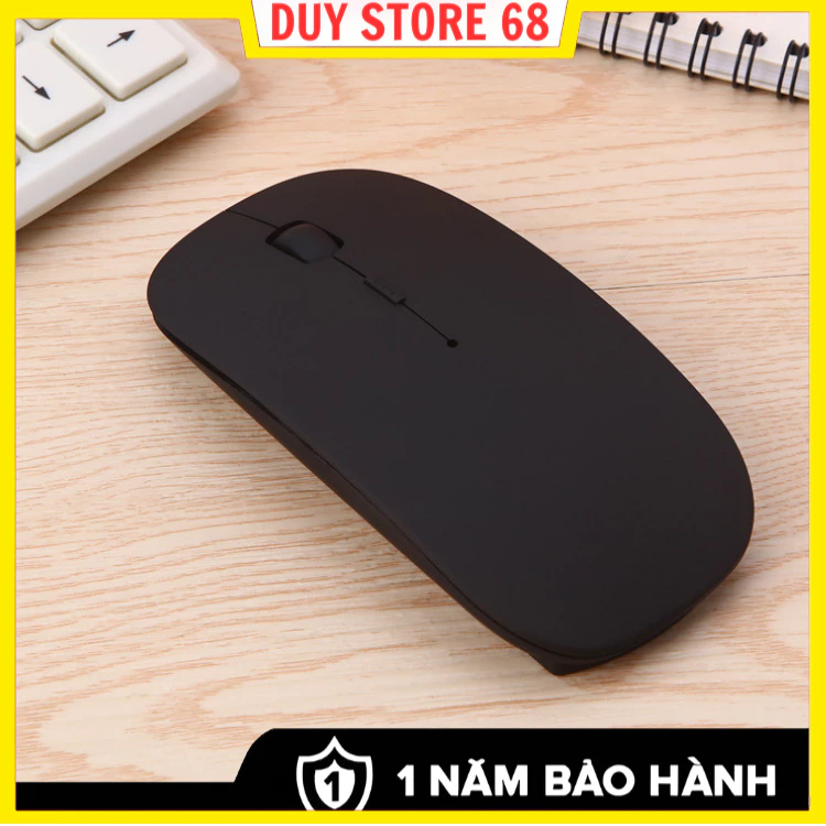 Chuột không dây V82 kiểu dáng đơn giản mỏng nhẹ dành cho máy tính, chống ồn khi làm việc chơi game , bảo hành 12 tháng