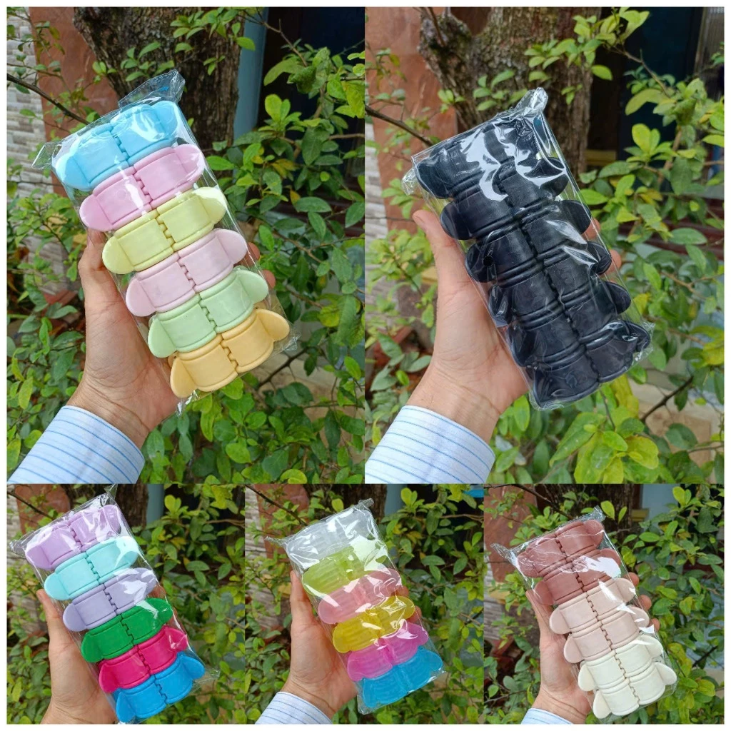 Set 12 Cái Kẹp Tóc Càng Cua 6 Răng Đầu Bầu Tròn Mẫu Mới Nhựa Nhám Siêu Bền Siêu Đẹp Cho Các Nàng