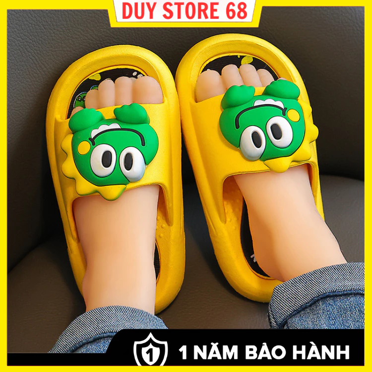 Dép lê khủng long cho bé trai từ 2 đến 15 tuổi có đế mềm dẻo chống trơn trượt , bảo hành 12 tháng