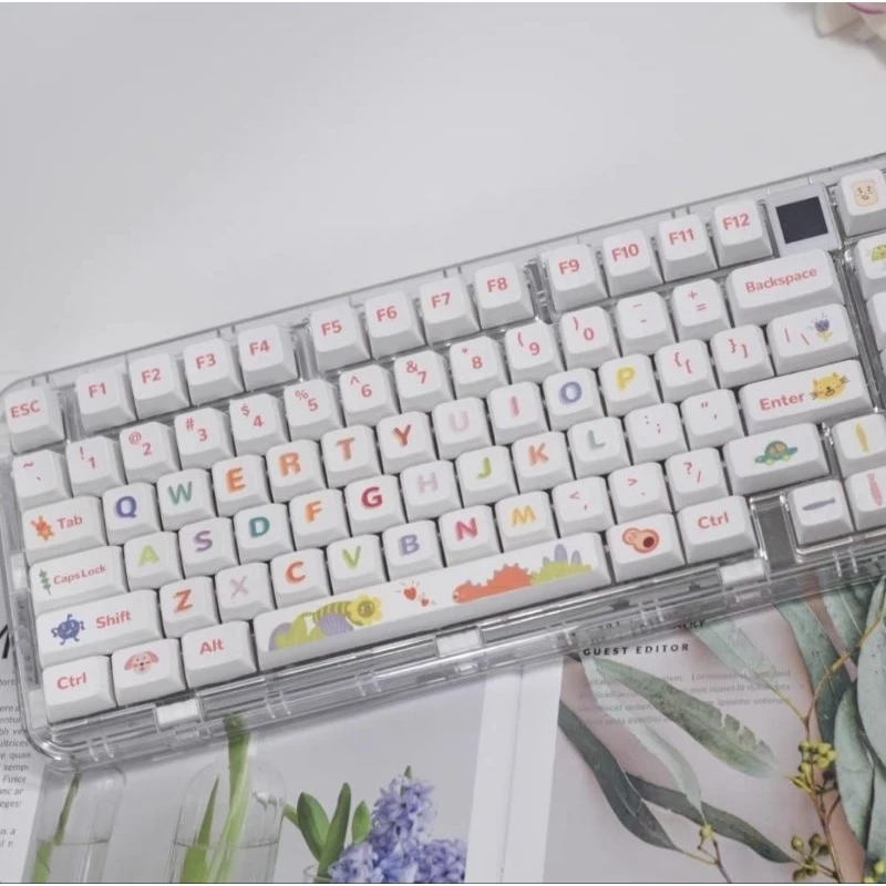 Keycap cherry PBT Gardening sắc màu dễ thương custom cho bàn phím
