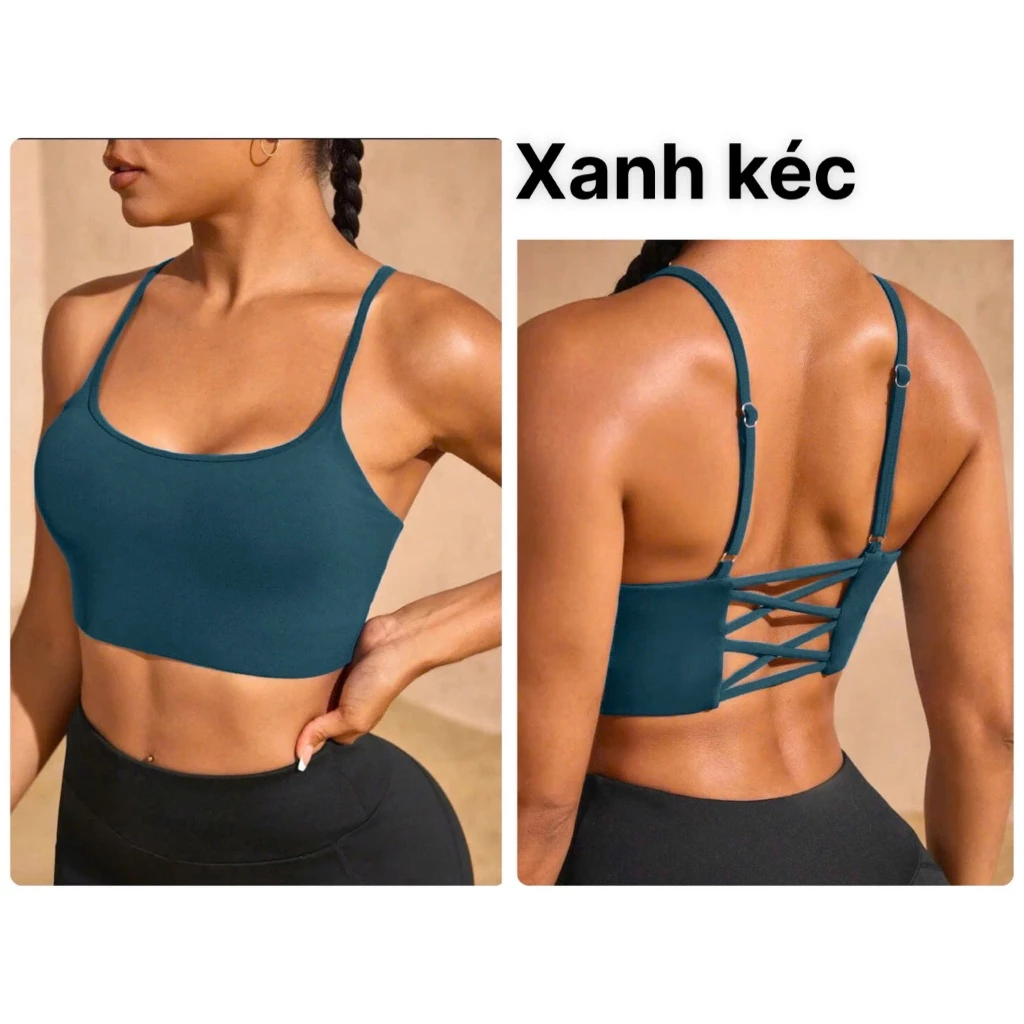 Áo Bra Tập Gym 2 Dây Đan Lưng XX Thể Thao, Yoga, Aerobic, Pilates