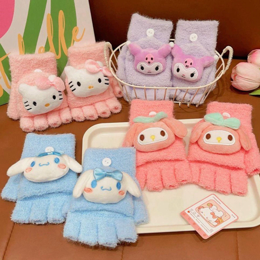 Găng Tay Giữ Ấm Mùa Đông Cho Bé - Găng Tay Hoạt Hình Kuromi Cho Bé Siêu Dễ Thương (Didooglt)