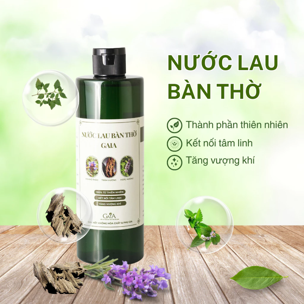 Nước lau bàn thờ, nước bao sái làm sạch đồ thờ cúng, vật phẩm phong thủy