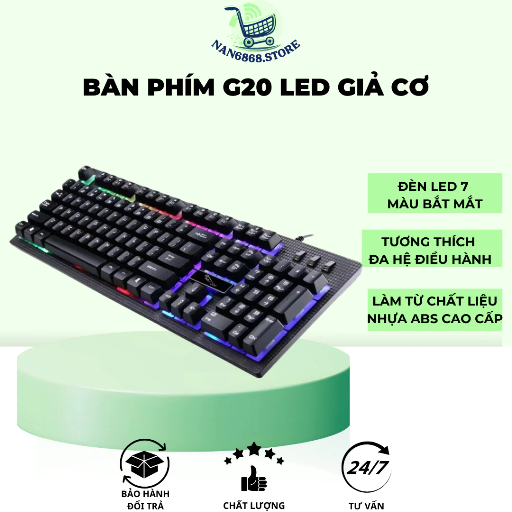 Bàn phím G20 LED giả cơ game dụng