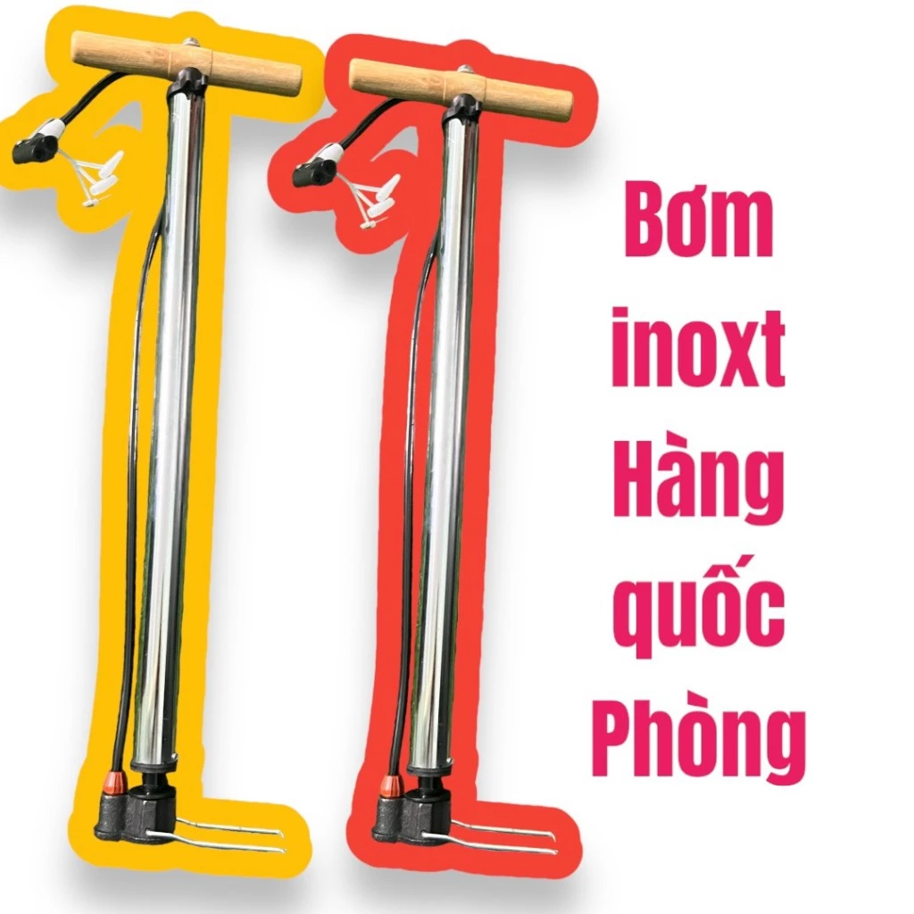 Bơm xe đạp xe máy hàng quân nhu bao bền - inoxt