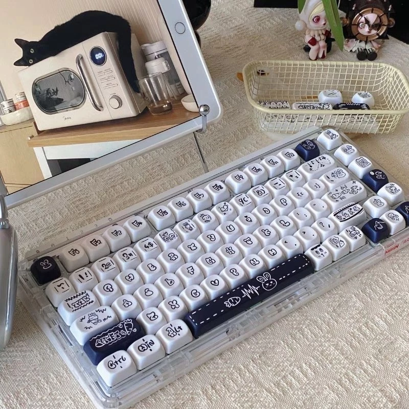 Keycap MOA động vật dễ thương, chất liệu PBT cho bàn phím cơ
