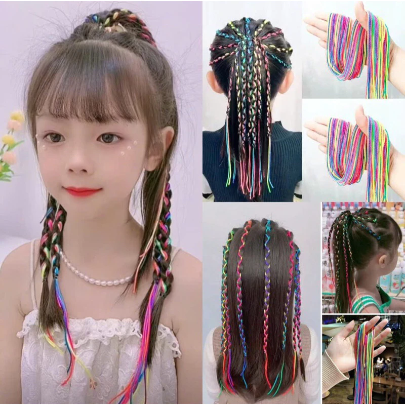 Set 10 chiếc dây trang trí tóc, dây tết tóc nhiều màu cá tính, dây bện tóc  Women (dây dài 90cm)
