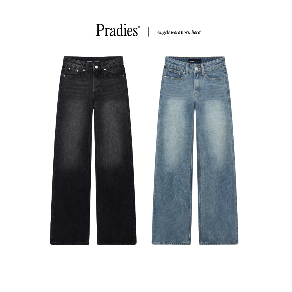 Quần Jeans Nữ Suông Ống Rộng PRADIES - Mama