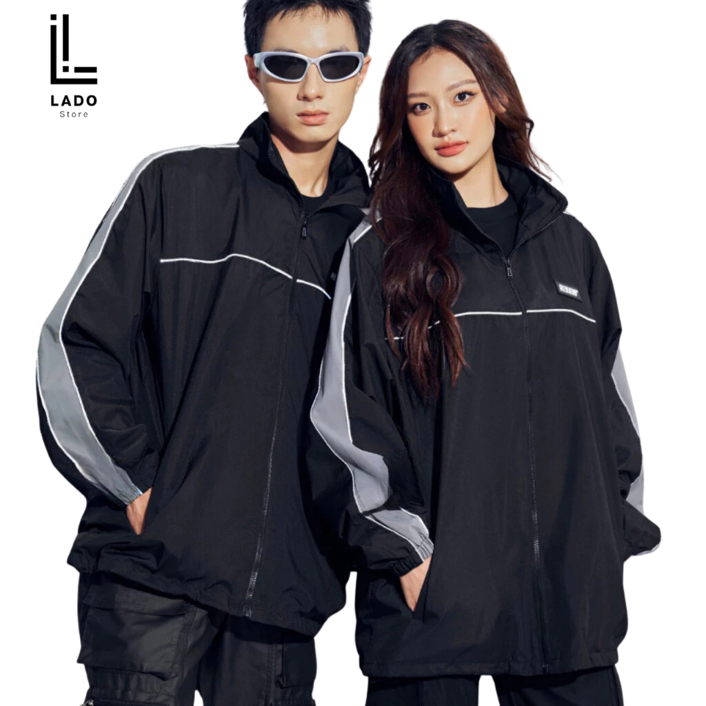 [ Lót lưới phản quang ] Áo gió nam nữ phản quang trong đêm LADO, áo khoác nam mùa đông chống nước
